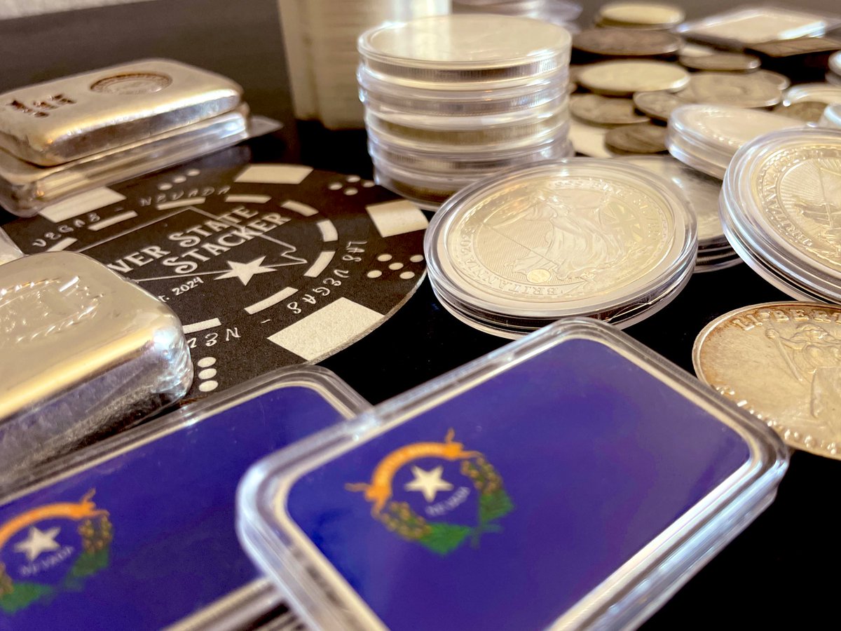 🚀 Silver is on the move, stackers! Check out this shiny stack, ready to ride the wave of rising prices. Join the silver community and share your stacks—let’s talk about why now’s the time to stack higher! 📸👇 #SilverStacking #PreciousMetals #SilverInvesting