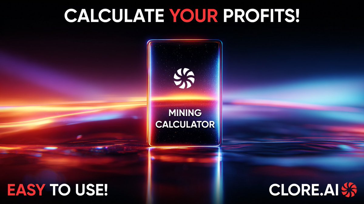 🔢 Curious about how much you could potentially earn from mining? 🔍 With our user-friendly mining calculator, you can easily discover your earning potential in just a few clicks! Check it out today! 🔗 Link: clore.ai/mining-calcula…