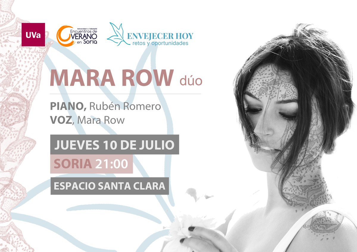 Campus de Soria (@campusdesoria) on Twitter photo ⏳En la recta final: dos últimos días para apuntarte al encuentro de verano del <a href="/CampusdeSoria/">Campus de Soria</a> ⌛️¿Te lo vas a perder? Y, por supuesto, también te esperamos en el espacio Santa Clara para disfrutar del concierto de Mara Row ¡Vive el verano con la <a href="/UVa_es/">Gabinete de Comunicación Universidad de Valladolid</a> !
#cultura #soria ⏳En la recta final: dos últimos días para apuntarte al encuentro de verano del <a href="/CampusdeSoria/">Campus de Soria</a> ⌛️¿Te lo vas a perder? Y, por supuesto, también te esperamos en el espacio Santa Clara para disfrutar del concierto de Mara Row ¡Vive el verano con la <a href="/UVa_es/">Gabinete de Comunicación Universidad de Valladolid</a> !
#cultura #soria