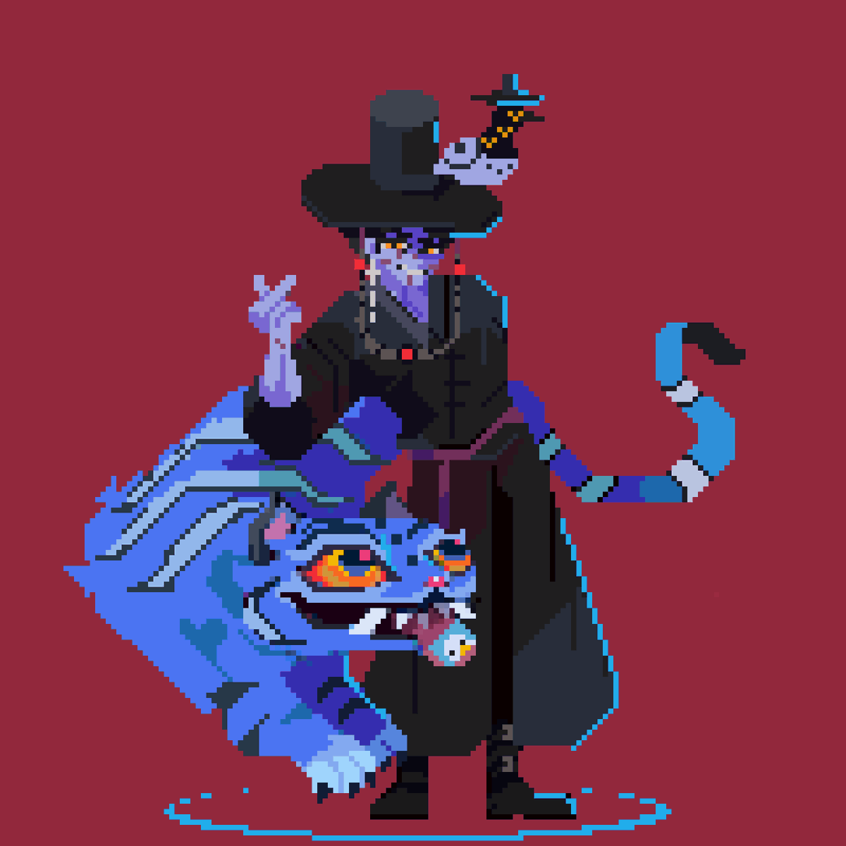 juna_ros's tweet image. Jinu and his lovely pets  #pixelart #ドット絵 #kpopdemonhunter