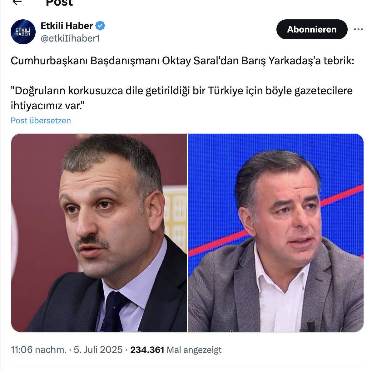 Sadık Usta (@sadik0707) on Twitter photo Bu övgüden hepiniz utanmalısınız!
Fethullahçı Ahmet Altan'ın rolünü üstlendiniz!
Üstelik AKP iktidarının en iğrenç dilli adamından bir övgü
<a href="/barisyarkadas/">Barış Yarkadaş</a> <a href="/gurkanhacir/">gürkan hacır</a> <a href="/nedimsener2010/">Nedim Şener 🇹🇷</a> <a href="/mhulkicevizoglu/">Hulki Cevizoğlu</a> Bu övgüden hepiniz utanmalısınız!
Fethullahçı Ahmet Altan'ın rolünü üstlendiniz!
Üstelik AKP iktidarının en iğrenç dilli adamından bir övgü
<a href="/barisyarkadas/">Barış Yarkadaş</a> <a href="/gurkanhacir/">gürkan hacır</a> <a href="/nedimsener2010/">Nedim Şener 🇹🇷</a> <a href="/mhulkicevizoglu/">Hulki Cevizoğlu</a>