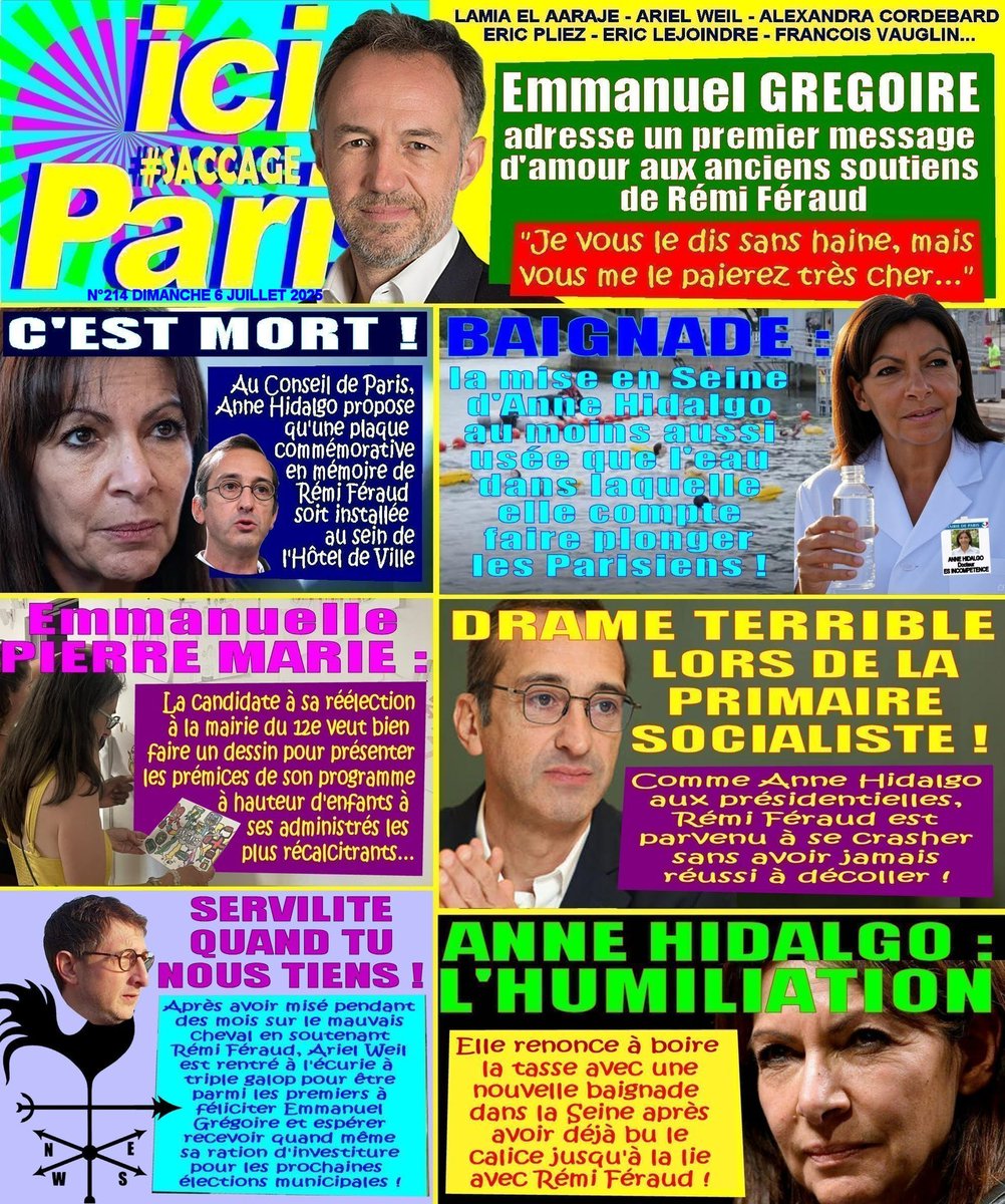 PBynight's tweet image. Ne manquez pas le nouveau numéro estival de Ici #saccageparis avec toute l’actualité de la semaine et son supplément exceptionnel « Les jeux de l’été d’Anne Hidalgo » !
#saccageparis  #abrogationdelaloiPLM