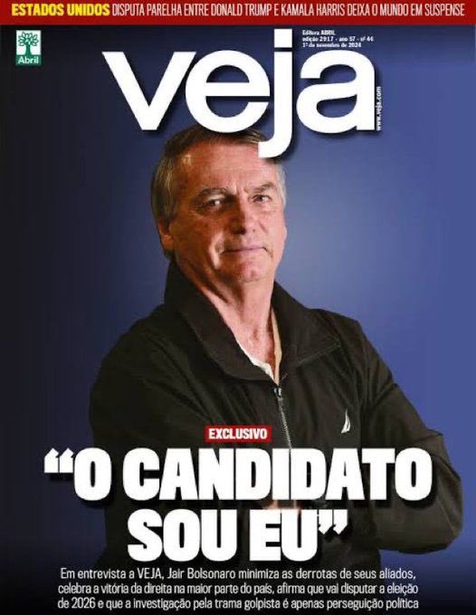 Bolsonaro anuncia que será candidato a PRESIDENTE EM 2026. 
VOCE APOIA?