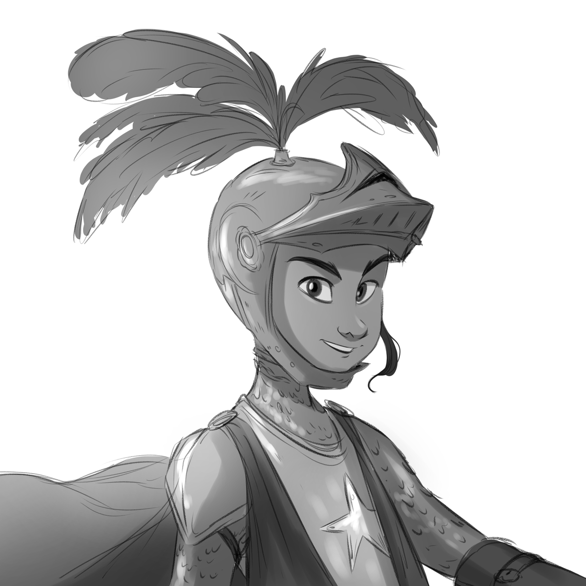 Skare of Ember from "Ghost Planet" (1985) by Jon Bing.
#bookchatweekly 
Commission done by <a href="/teapotpuppy/">Anna 🌷☕</a>