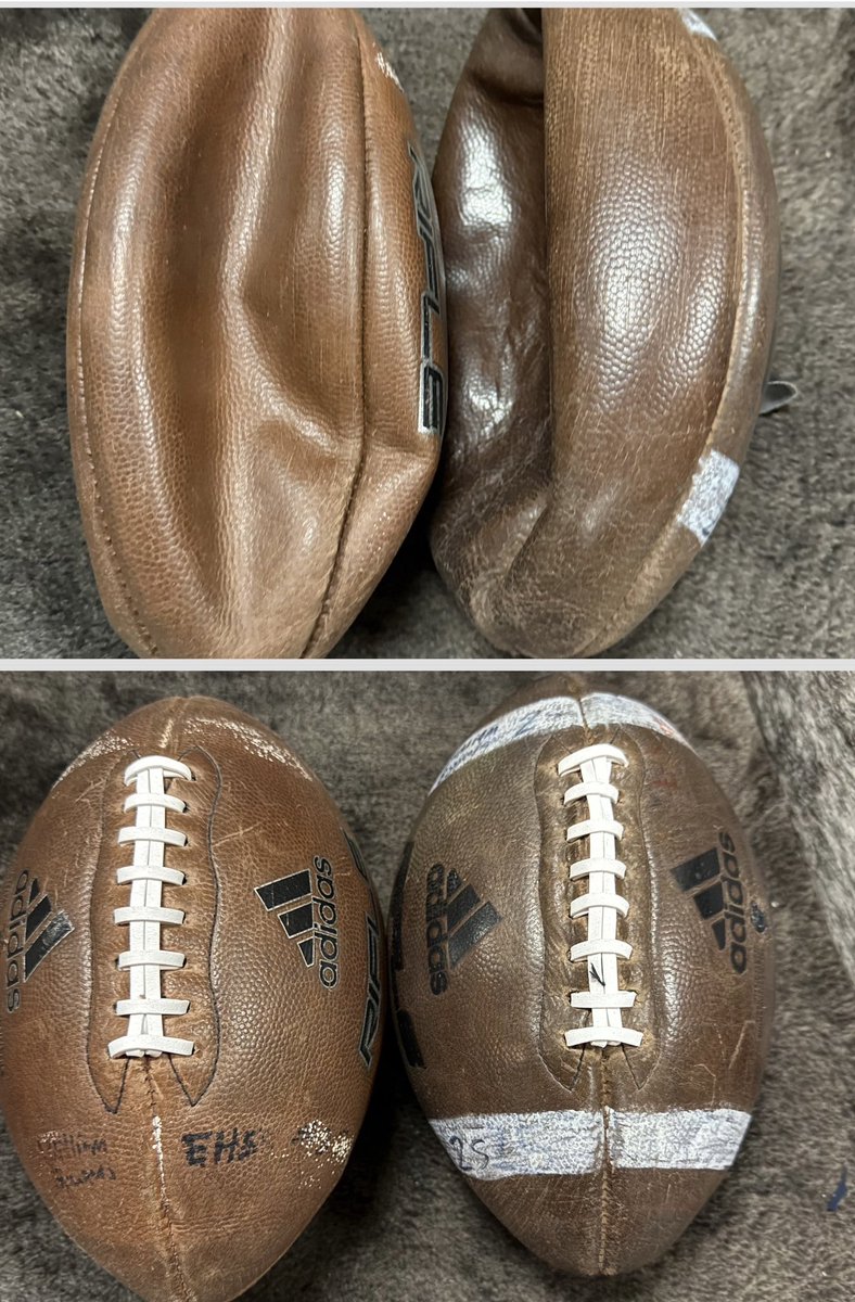 Coachsedfb's tweet image. 2 footballs repaired for @WilliamBowers25, a highly rated kicker for Elizabethton High School in Tennessee.  If you need this service, contact me. 
CoachSedFBRepair.com