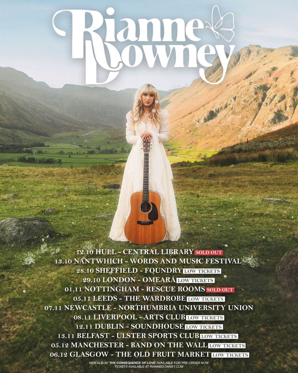 A birdy told me tickets are running low for almost every show on my debut album tour 🕊️

If you’re thinking of coming, now’s the time to grab yours. Can’t wait to see you all x