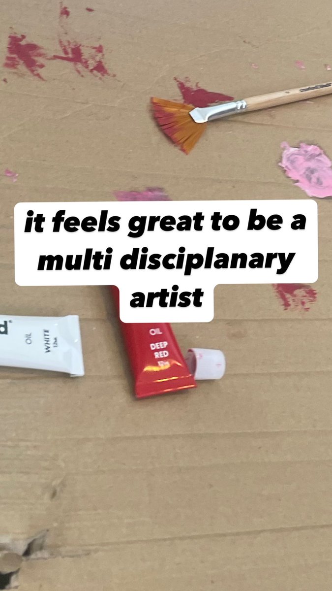 it feels great to be a multi disciplinary artist