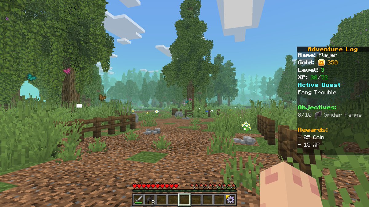 RealJoshMC's tweet image. I've been working on this for almost 2 weeks now. I added a custom UI like NPC Dialogue, Adventure's Menu, and more. Still a lot to do, but I'm happy with the progress so far!

#Minecraft