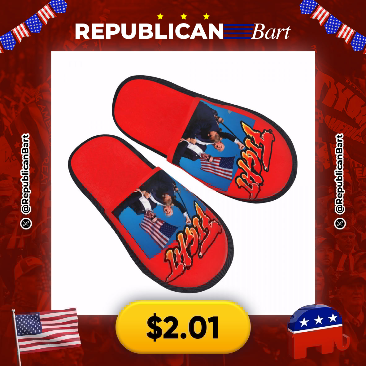 RepublicanBart's tweet image. STEP INTO COMFORT! 🇺🇸✨

🇺🇸 Trump Will Be Back Memory Foam Slippers
💰 $2.01

🔗 s.click.aliexpress.com/e/_oEO7uH5

#TrumpMerch #MAGA #ComfySlippers