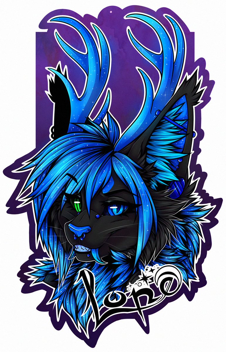Digital Badge and Icon duo complete for @/lune.monster over on 💙🌥️!