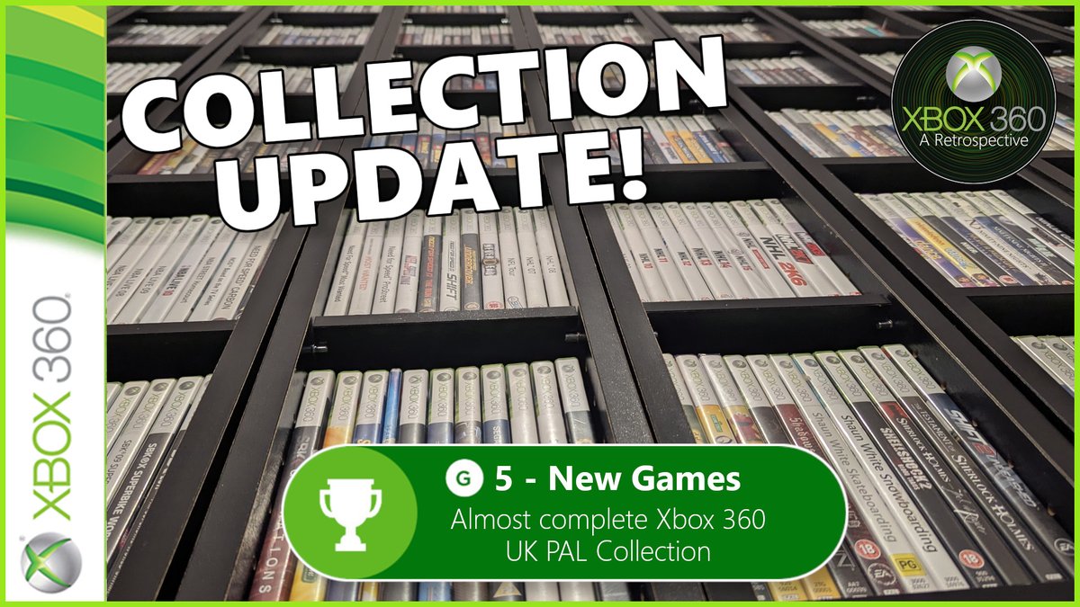 5 new Xbox 360 games acquired, including one of the rarest ones I still needed! 15 GAMES TO GO FOR A FULL UK SET! #Xbox #Xbox360 

youtu.be/Lr95HW5Bg8E
