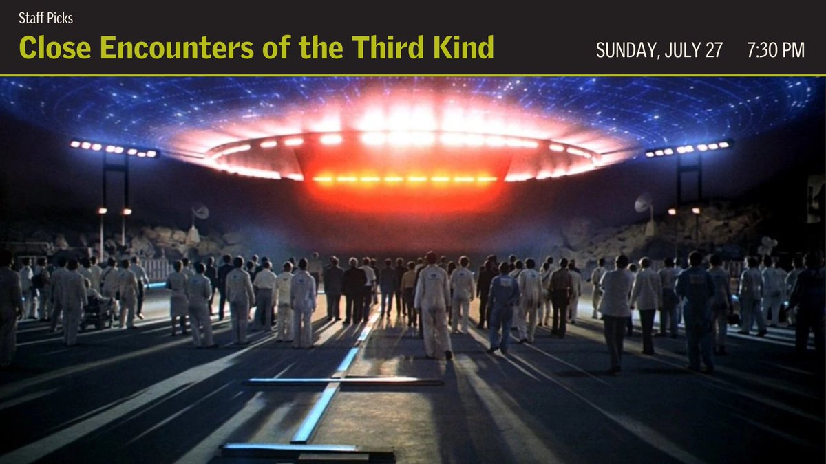 "Steven Spielberg's sci-fi classic should not be missed on the big screen, especially to hear the first five notes the earthlings use to try and communicate with the aliens,” - Nan, Hot Docs FOH 👽🎶

CLOSE ENCOUNTERS OF THE THIRD KIND
📅Screening Sunday July 27 at 7:30 PM