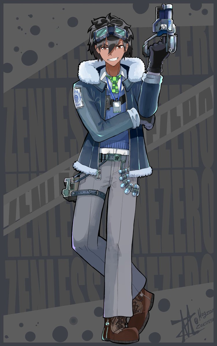 #ZenlessZoneZero 

Commissioned by <a href="/TrooperE1/">Trooper-E</a> 
His OC character as a ZZZ agent