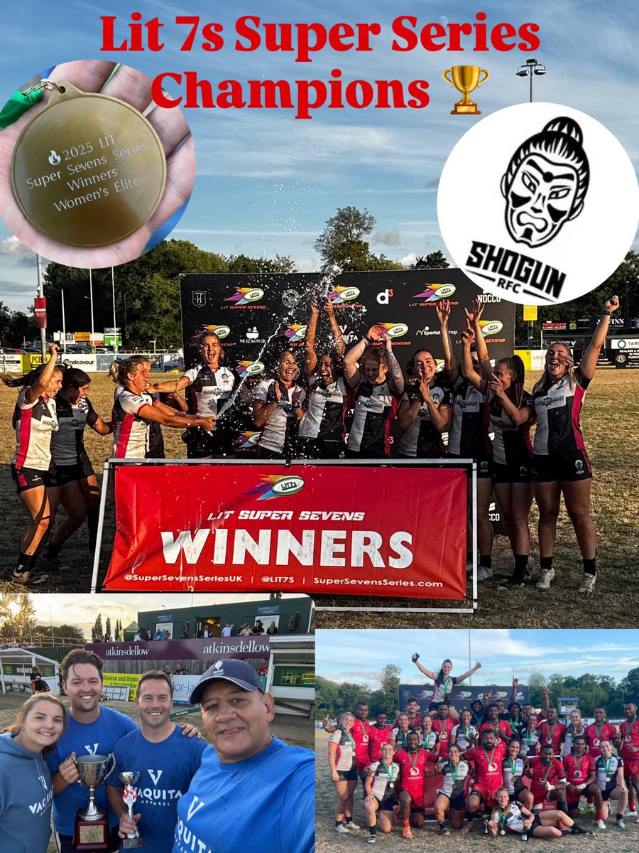 WE DID IT 🏆🔥

<a href="/Shogunrugby/">Shogun Rugby</a> Women are CHAMPIONS of the Lit 7s Elite Women’s Super Series!
So proud of this group!

Huge thanks goes to <a href="/_JonathanHooper/">Jonathan Hooper</a> for trusting me with this opportunity - and everyone I connected with along the way. What a journey.

<a href="/S7SRugby/">LIT Super Sevens Series (UK)</a>