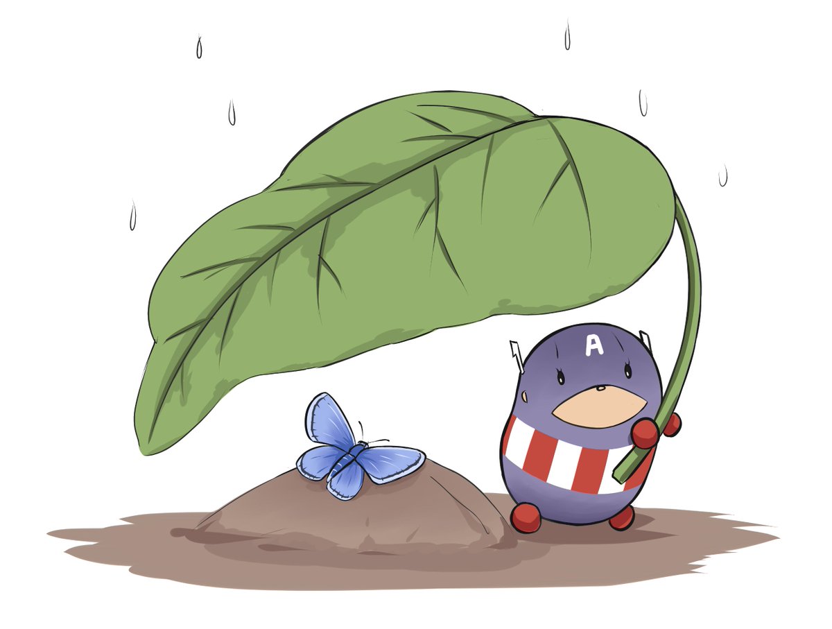 AsH3Draws's tweet image. Defending from short rain 

#tsumtsum #CaptainAmerica