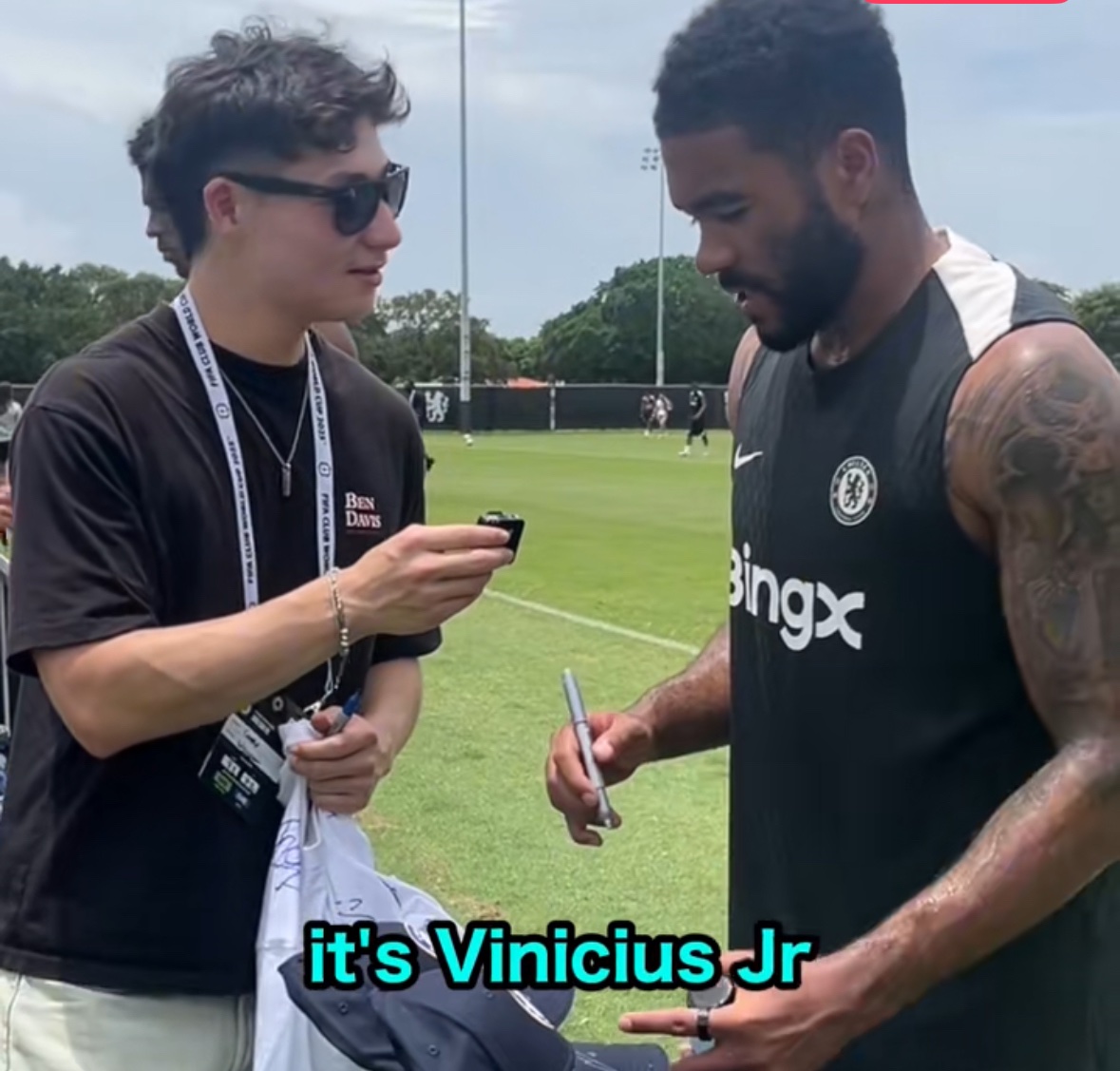 MadridXtra's tweet photo. 🗣️ Reece James: “Toughest player I’ve played against? Vini Jr.” @footebatewill https://t.co/u8iW4kyfVH