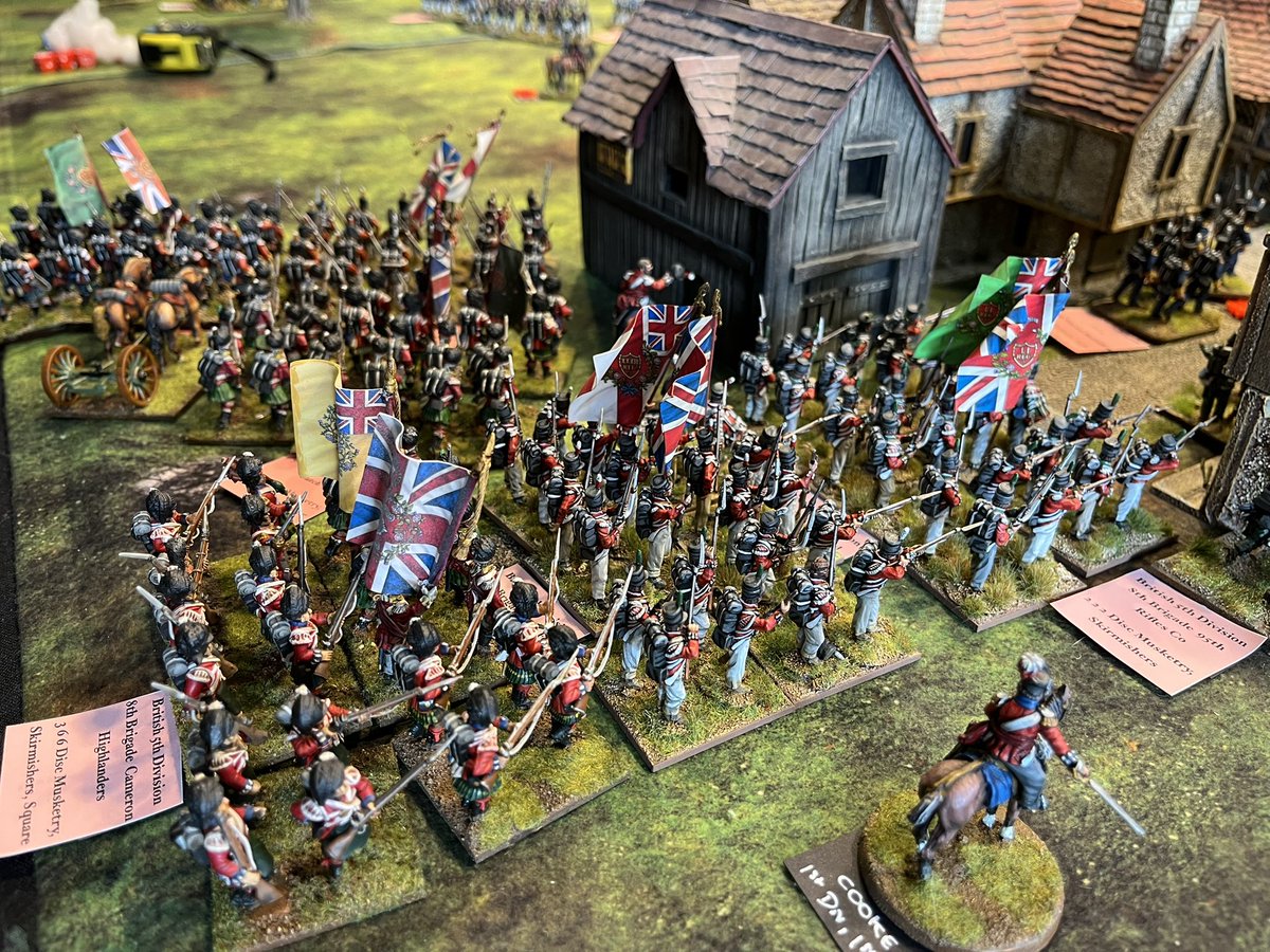 tomjmegan's tweet image. Day 1 - Quatre Bras.
Hard, brutal, relentless infantry fighting as the French tried to batter through the Allied lines, with reinforcements being hurled into the melee as they arrived.
Fantastic - small’ - warmup game as we reacquainted ourselves with the rules.
#Wargaming