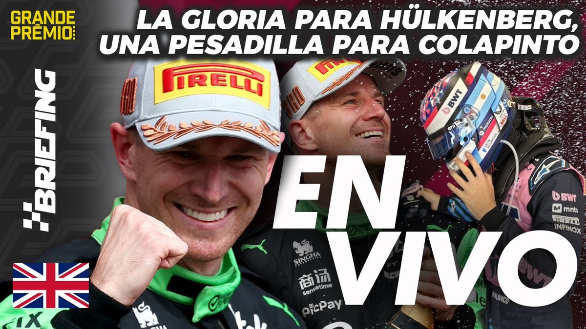 ¡EN VIVO! POST CARRERA EN SILVERSTONE

Analizamos lo que dejó el #BritishGP con el triunfo de <a href="/LandoNorris/">Lando Norris</a> y otro 1-2 de <a href="/McLarenF1/">McLaren Mastercard Formula 1 Team</a>. Además, el 1er podio de <a href="/HulkHulkenberg/">Nico Hülkenberg</a> y el abandono de <a href="/FranColapinto/">Franco Colapinto</a>.

Estamos con <a href="/Nieto_motor/">Esteban Nieto</a> y <a href="/jp_otrosky/">Juan Pablo Otrosky 🇦🇷🏁</a>

#F1enGP 

youtube.com/live/Lc2NjB6Uw…