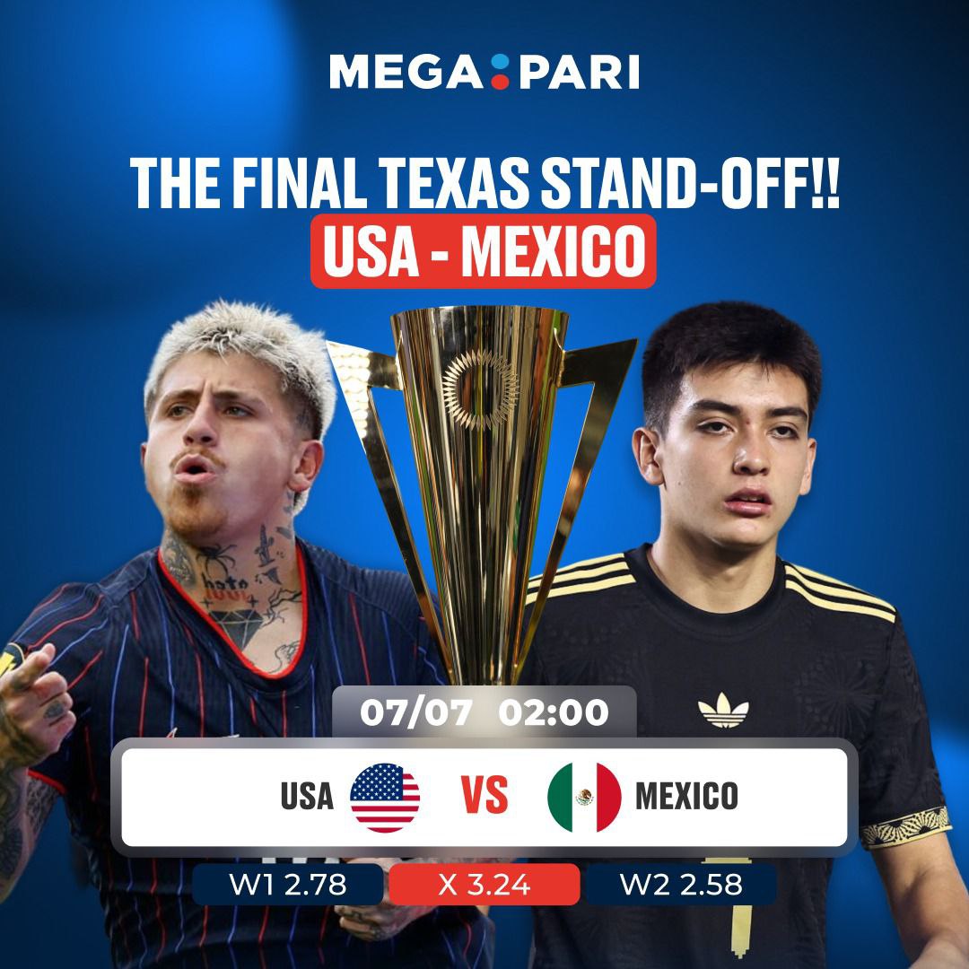 mpari_kenya's tweet photo. 🏆 ONE LAST BATTLE FOR GOLD
They’ve overcome the pressure, the noise, and the knockouts now it’s time to make history!! Who is Lifting tonight ‼️
Bet on Megapari> https://t.co/XE2jTXGhLT
#Megapari #GoldCup #CONCACAFFinal #BettingX https://t.co/ria1gV5WAr