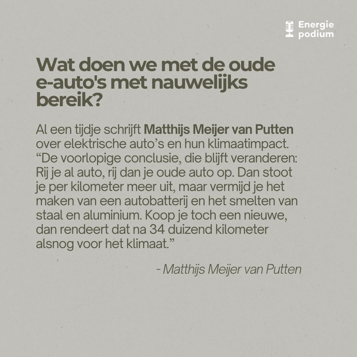Wat zeggen experts over geopolitiek, e-auto’s, gaszekerheid en warmtenetten?

De opvallendste columns van juni staan nu online op Energiepodium, met bijdragen van onder meer <a href="/robdewijk/">rob de wijk</a> en <a href="/BM_Visser/">Martien Visser</a>.

Lees meer: energiepodium.nl

#Energie #Klimaat  #Energiepodium