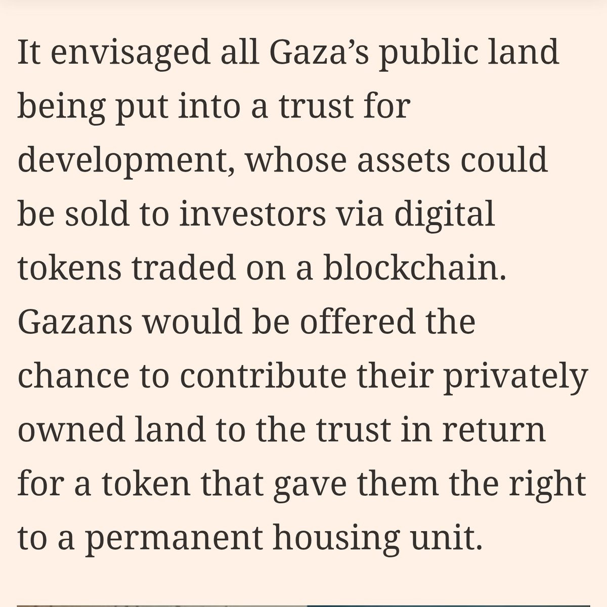 This is horrific shit, and Tony Blair's staff were working with Israeli genocidaire capitalists to ethnically cleanse and fully colonise Gaza: