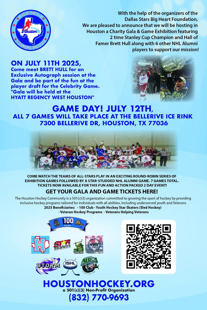 DavidSteadman3's tweet photo. Brett Hull and others come to Houston. What a cool thing for the summer! https://t.co/ysU1NP8GG3
