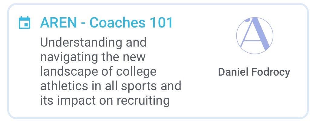📣HS Coaches📣
2 weeks from today, session 1 of a 4-part free recruiting education series FOR YOU.  Do you understand the new Revenue Share era?  If no, we’ll educate you. 
Sign up today. 
👇 
getaren.com/coaches101