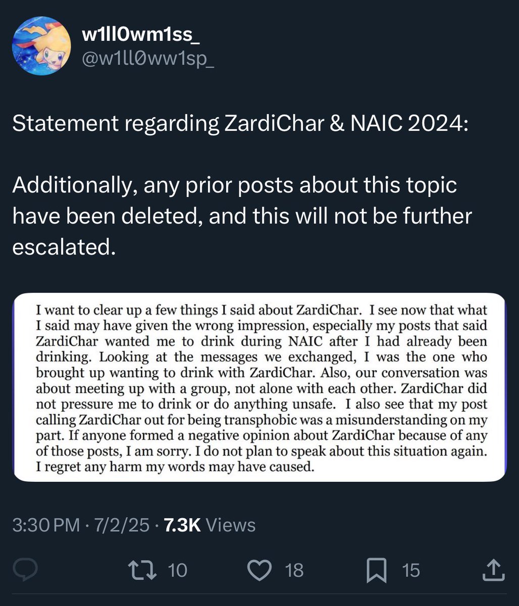 I never comment on VGC drama but this one hits closer to me. Ruining someone’s life, causing irreparable damage and then admitting you lied over a year later is disgusting. All without 0 consequences in the end.