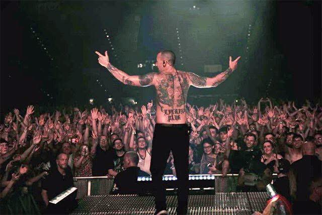 LPLive's tweet photo. On this day in 2017, Linkin Park performed their last show with Chester Bennington as the One More Light European Tour came to an end in Birmingham, England. 

Always missing @ChesterBe. ❤️ https://t.co/lhNrM62Tkf
