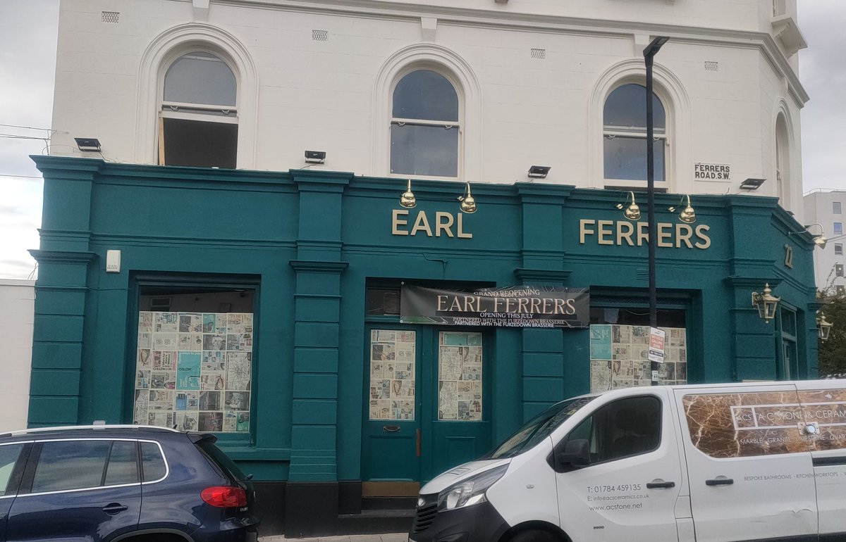 Looks like the Earl Ferrers is reopening this month (!), in partnership with the Furzedown Brasserie (thefurzedown.com).