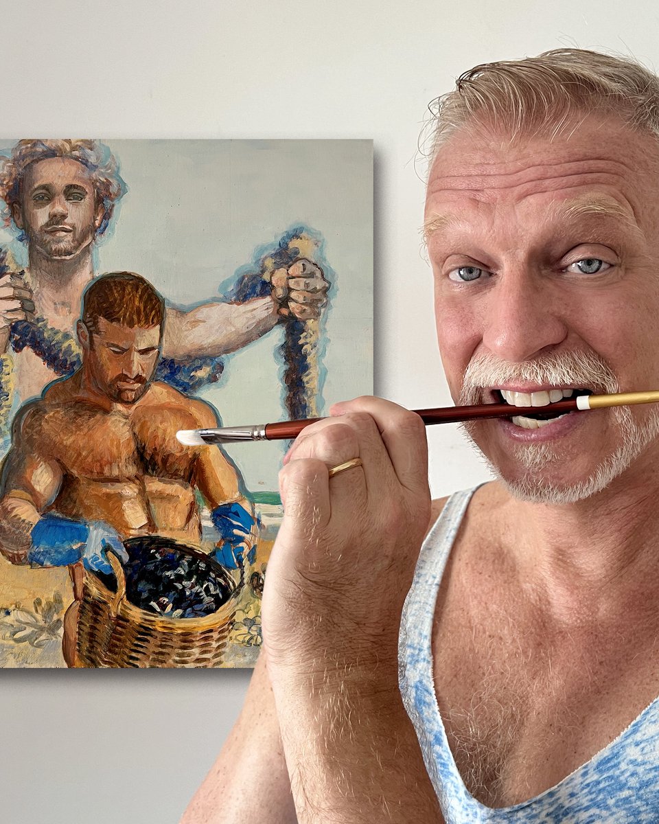 TheKurtWalters1's tweet image. Lobster Clams Oysters Mussels Successful? Or look like An American Doll novel cover for pre-teen Gays? This is Mark the Mussel collector, he likes the bracing salt air, holding hands, and collecting dolls in international costume
#oysters #clams #mussels #lobster #capecod #artist