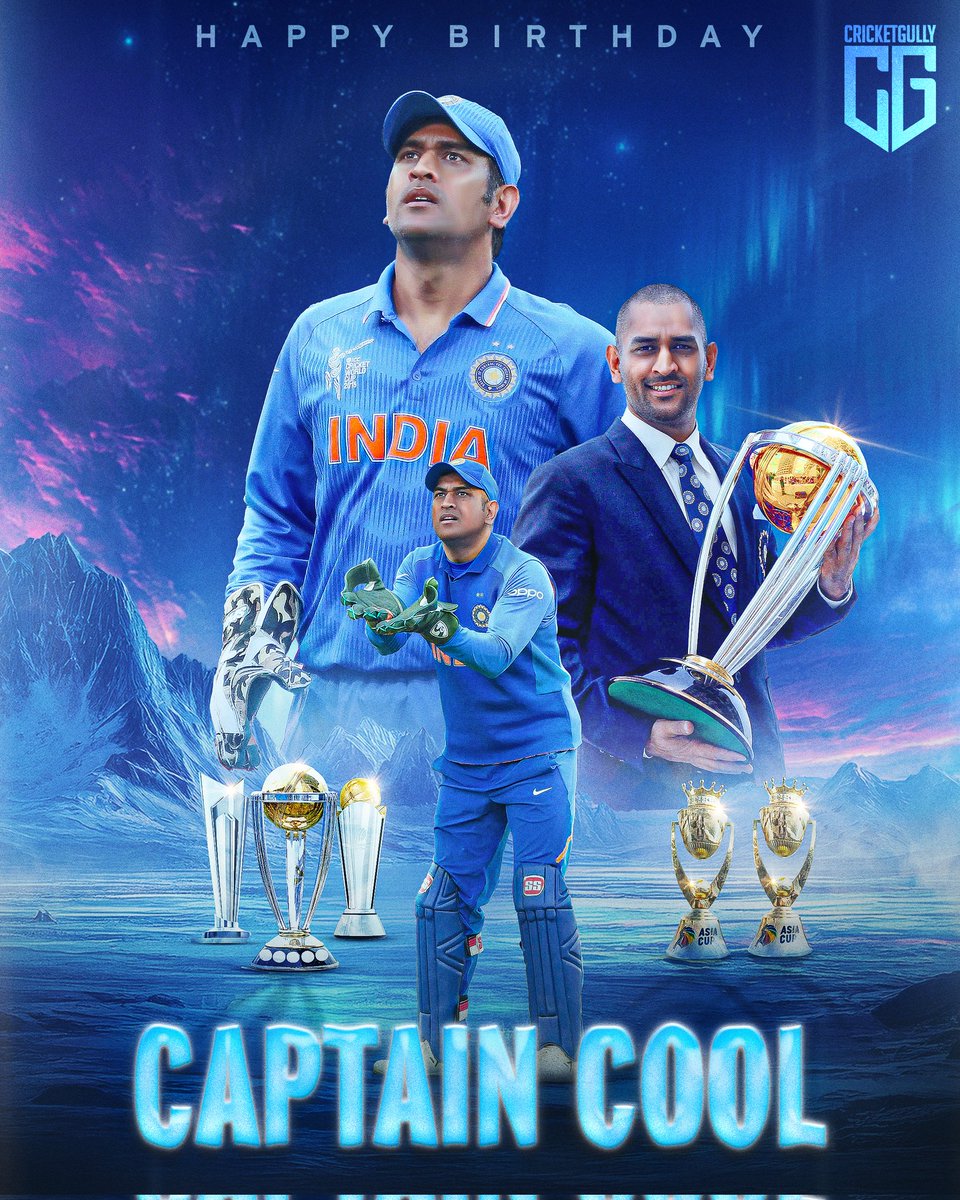 thecricketgully's tweet photo. 𝐇𝐚𝐩𝐩𝐲 𝐁𝐢𝐫𝐭𝐡𝐝𝐚𝐲 𝐌𝐒 𝐃𝐡𝐨𝐧𝐢! 🎂❤️

From a small-town boy to the King of Calm under pressure — MS Dhoni didn’t just play cricket, he redefined it.
Captain. Finisher. Mentor. Inspiration.
Here's to the man who taught us that silence can roar louder than noise. 🐐💯

Happy Birthday, Mahi!🎂 #MSDhoni #Thala #CaptainCool #LegendForever #July7