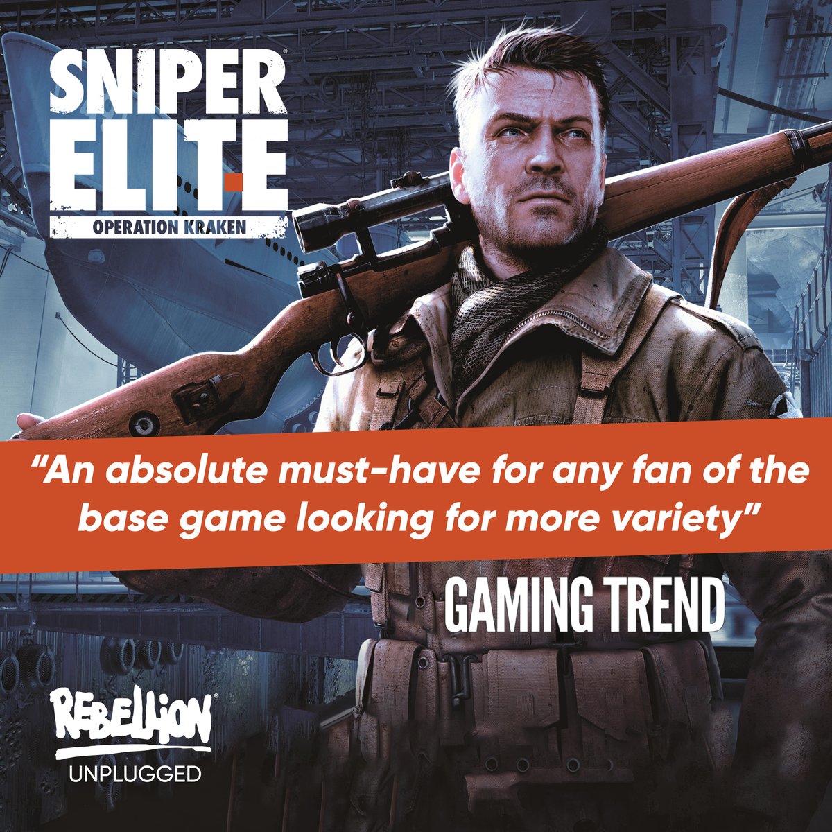 Rebellion Unplugged (@reb_unplugged) on Twitter photo Thanks to the team <a href="/GamingTrend/">GamingTrend®</a> for their kind words about the upcoming Sniper Elite: Operation Kraken. If you missed the campaign (living under a 🪨?), we'll have late pledge available soon...
Read their preview here 👉 bit.ly/439nMiw Thanks to the team <a href="/GamingTrend/">GamingTrend®</a> for their kind words about the upcoming Sniper Elite: Operation Kraken. If you missed the campaign (living under a 🪨?), we'll have late pledge available soon...
Read their preview here 👉 bit.ly/439nMiw