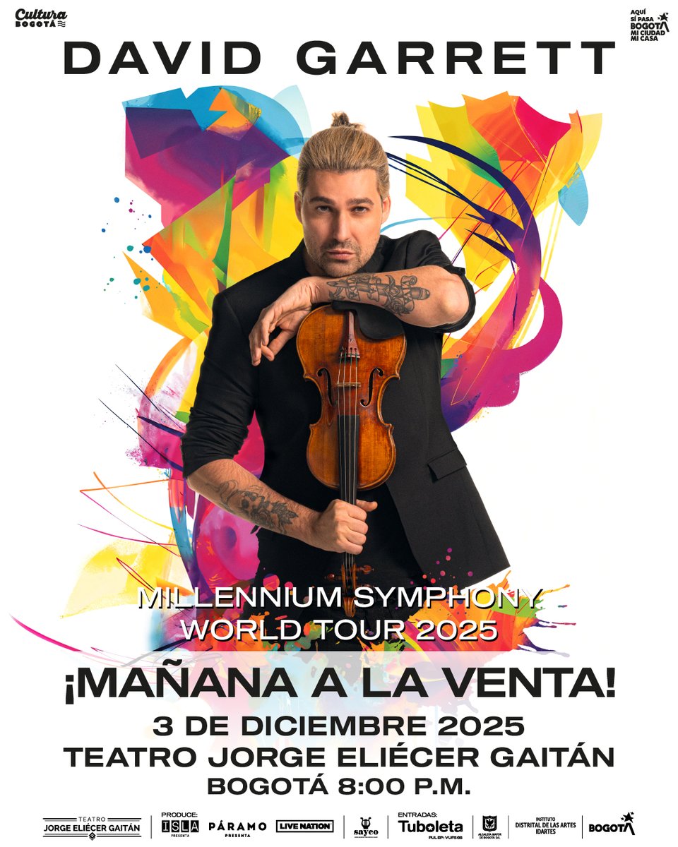 IslaPresenta (@islapresenta) on Twitter photo ¡MAÑANA! Se liberan las entradas a las 10AM con todos los medios de pago para ver a un genio contemporáneo: <a href="/david_garrett/">David Garrett</a>. Las entradas van por TuBoleta.com 🎻✨ ¡MAÑANA! Se liberan las entradas a las 10AM con todos los medios de pago para ver a un genio contemporáneo: <a href="/david_garrett/">David Garrett</a>. Las entradas van por TuBoleta.com 🎻✨