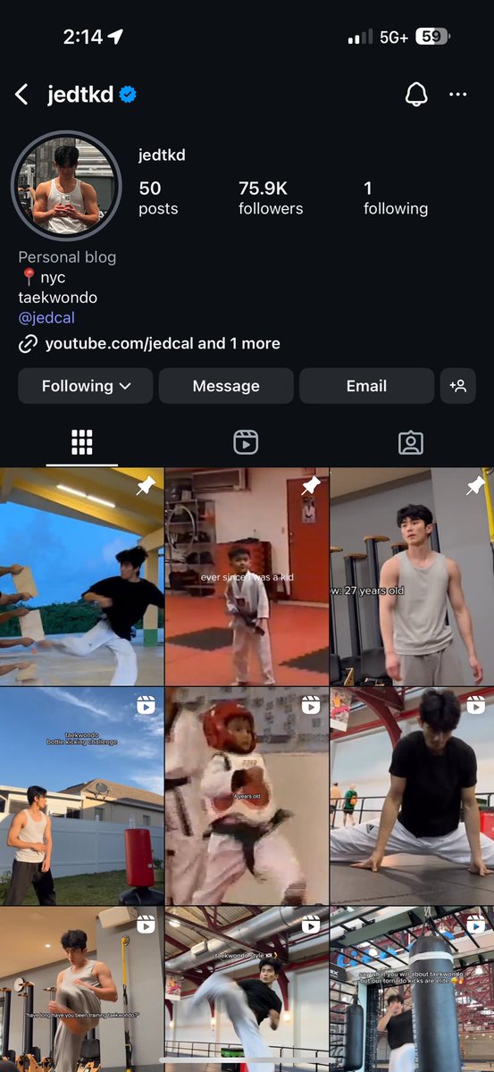 jedcaluag's tweet image. I grew a new page to 100K+ followers this year in a random niche
i posted 1-2x taekwondo videos a week, and after a few months, it got me doing an ad for karate kid & walking the red carpet
as a (primarily) long-form creator on youtube, I held off on this idea of making…