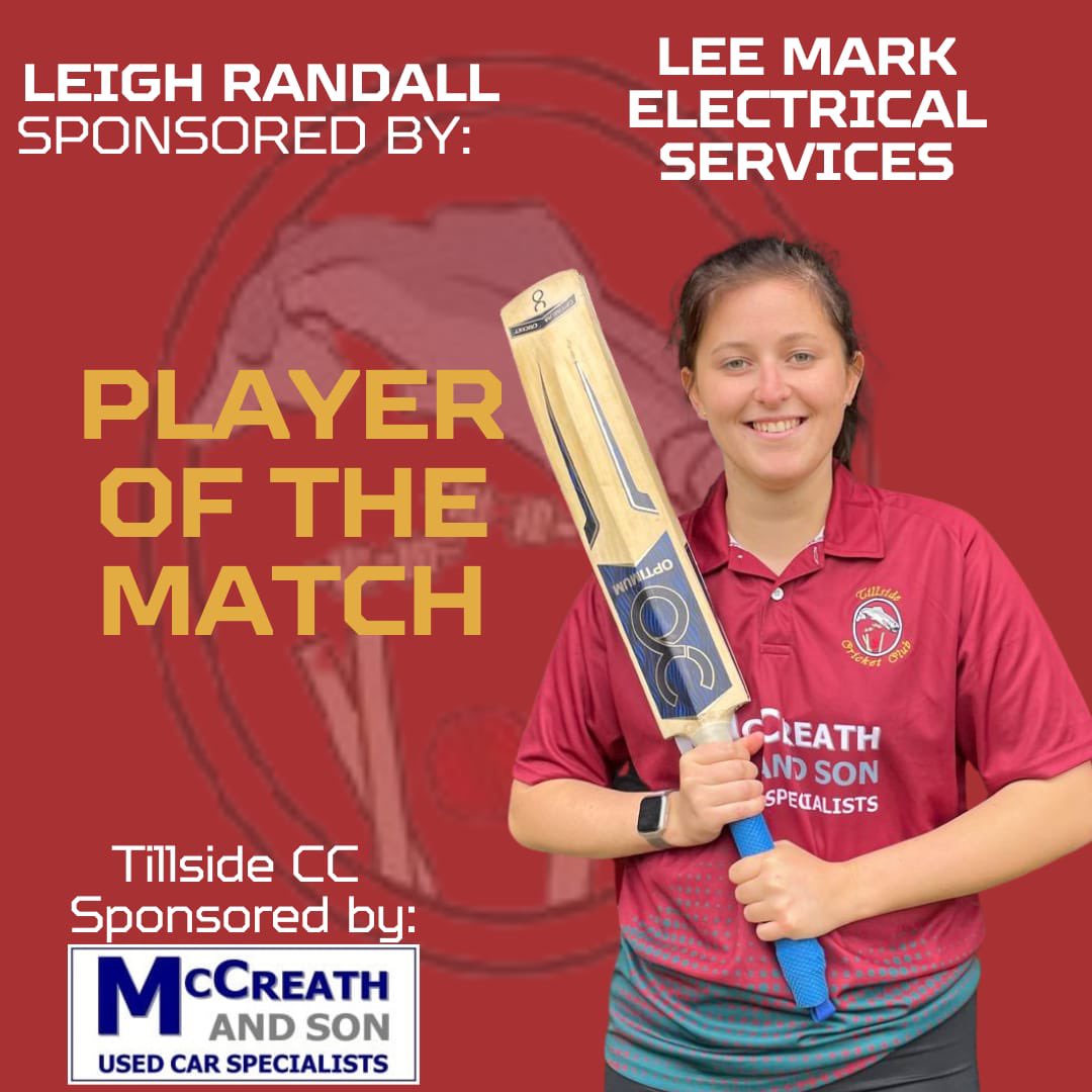 TCC woman record a 91 run victory over @cramlingtoncc women. 
POTM went to Leigh Randall for her 47. Leigh is kindly sponsored by Lee Mark Electrical Services