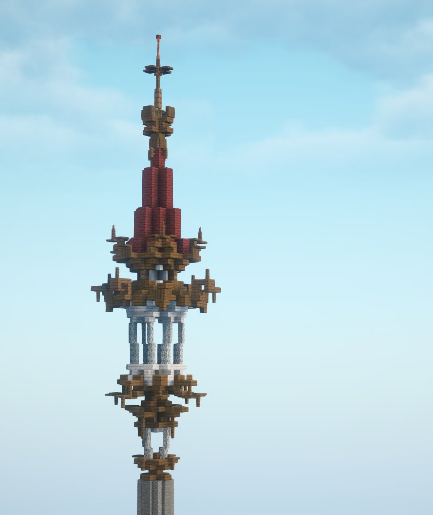 今度のお城は赤...！

#Minecraft #CUBE鯖