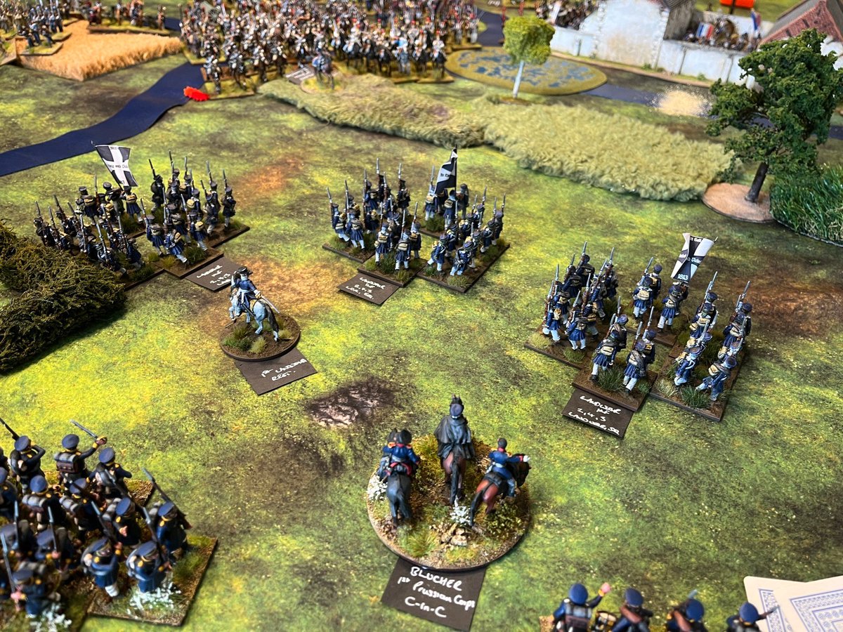tomjmegan's tweet image. Home safely & reflecting on a bucket list wargaming hobby experience - playing ‘The Hundred Days’ Napoleonic campaign.
After months of planning & painting, it was 3 days of epic wargaming w/1000s of figures, an awesome table, and some of the very best people I know.
#Wargaming