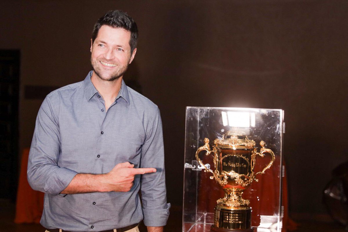 📸 Our Managing Director, Adu Rando, proudly poses with the Webb Ellis Cup. 🏆

The goal is clear: To #ReachForGold together. 💪🏾🇺🇬

#RACUG25 #FeelTheAfricanSpirit