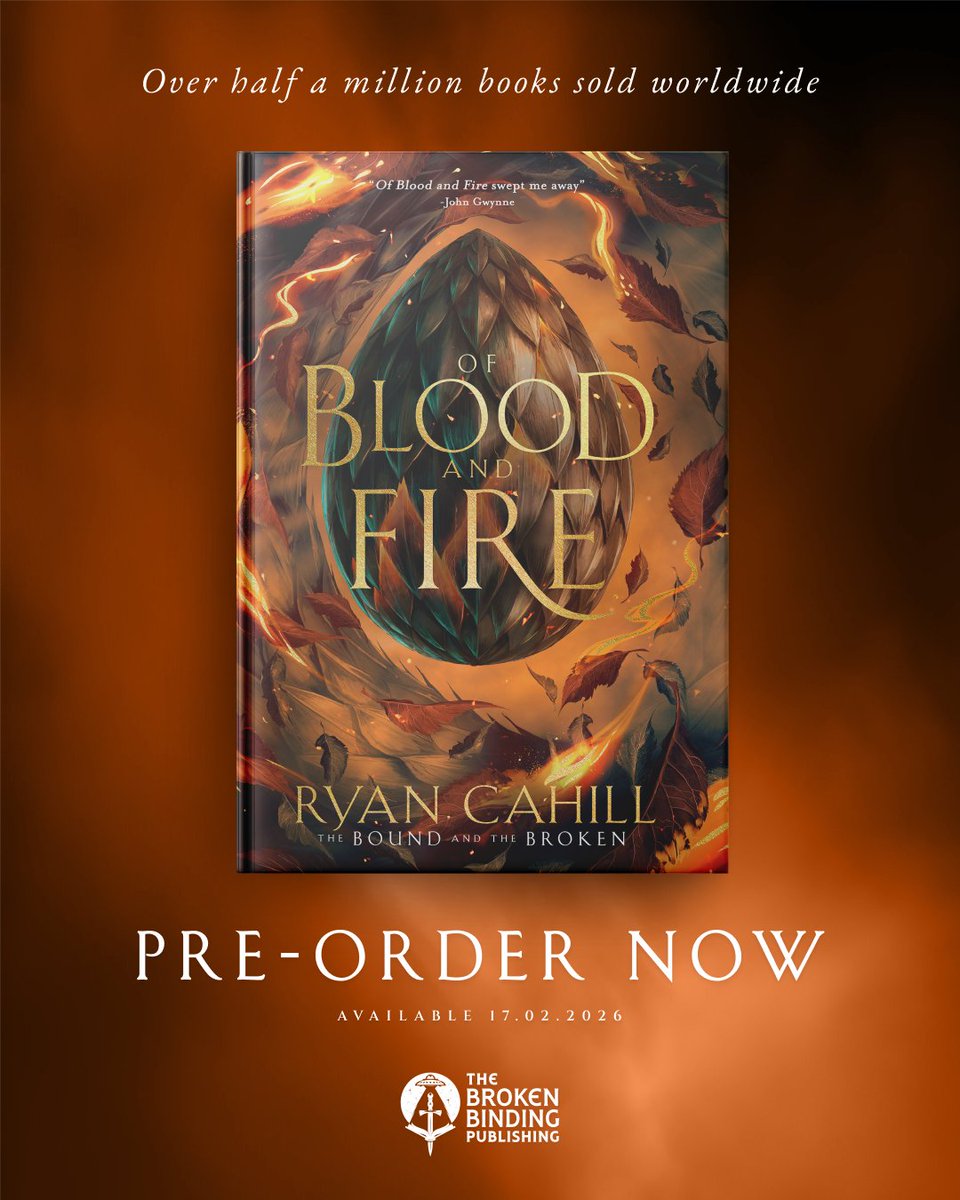 Zepp1978's tweet photo. How about a cover reveal? The new edition of @RCahillAuthor Of Blood and Fire coming from @binding_broken Publishing. The Bound and the Broken is very much worth your time and reading from this edition is a great incentive! #CoverReveal #BrokenBinding #RyanCahill https://t.co/hLmfL06JnD