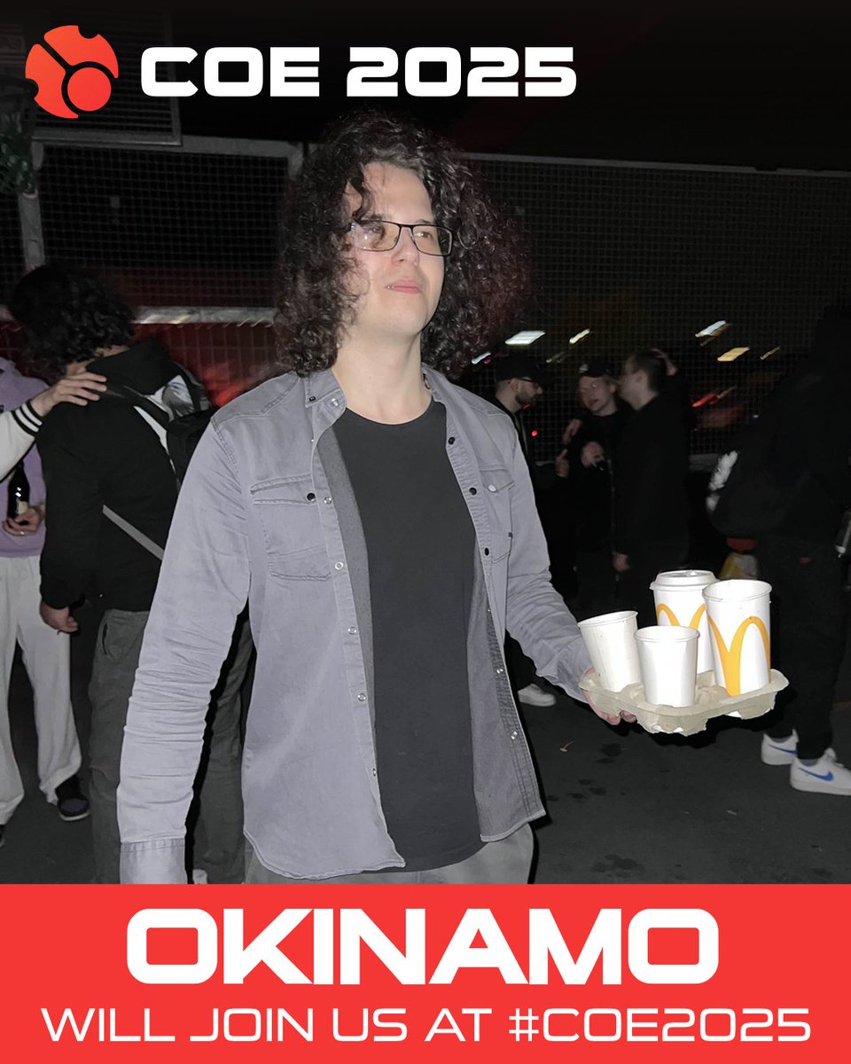 He is HERE and he's ready to eat the COE  ̷b̷u̷r̷g̷e̷r̷  pizza

<a href="/okinamo1/">okinamo</a> is joining us at #COE2025 🐐