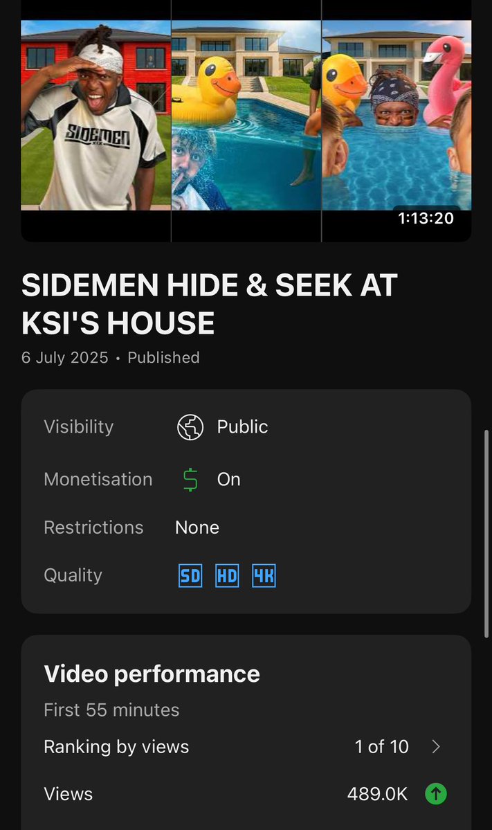 KSI's tweet image. Straight out the gate, a 1/10! Glad you lot are enjoying the video. I’m buzzing haha