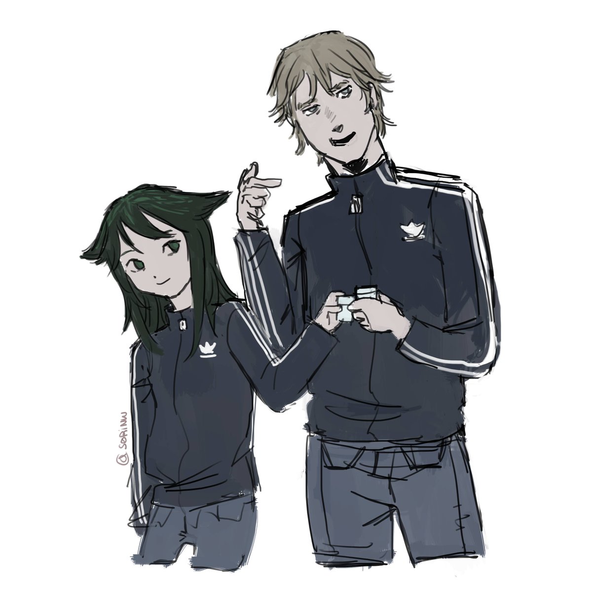 s0rinw's tweet photo. slavic guy with saya #sayanouta #sayafanart #digitalart #digitalart #sayanoutafanart #slaviccore https://t.co/9mE9z9bDIM