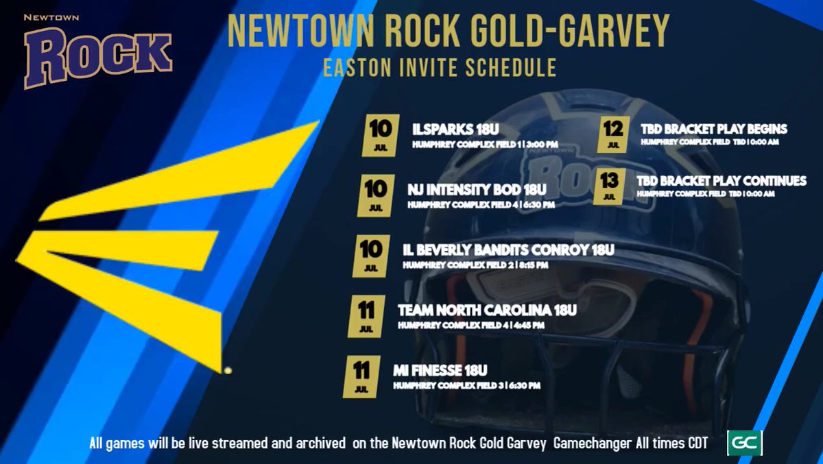 Next stop...Orland Park, IL for the <a href="/ERIStourney/">Easton Invite</a>.  Our schedule is ⬇️⬇️#Rockstrong