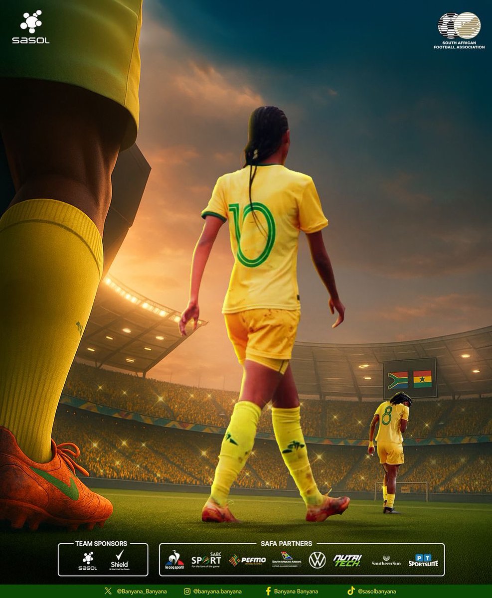 𝗛𝗔𝗣𝗣𝗬 𝗕𝗔𝗡𝗬𝗔𝗡𝗔 𝗗𝗔𝗬 ‼️

🇿🇦 South Africa  vs Ghana 🇬🇭

⏰ 17:00 (18:00 SA Time)

RT to show your support for our ladies in their #wafcon opener!