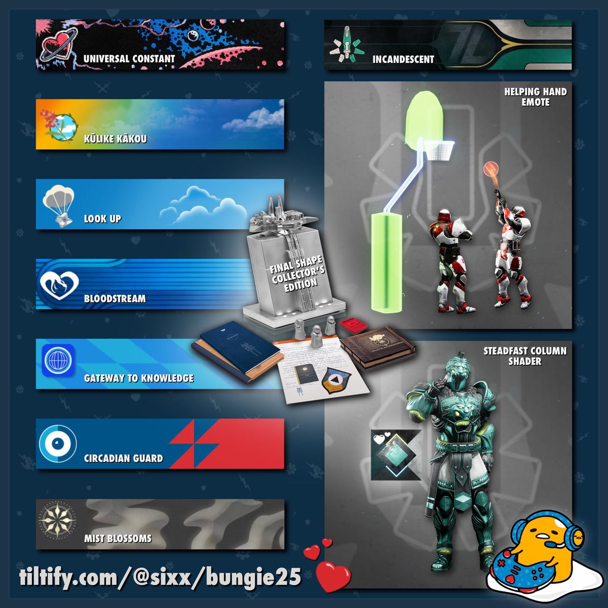 SixxIsDead's tweet image. Bungie Day fundraiser goes live in 12 hours!!! So happy to be fundraising for @BungieLove again~ Let’s support the Bungie Foundation and make a difference together! 💙
We’ll have some fun charity streams and extra incentives added too~ ◕⩊◕
#Destiny2 #LightKeeper @tiltify