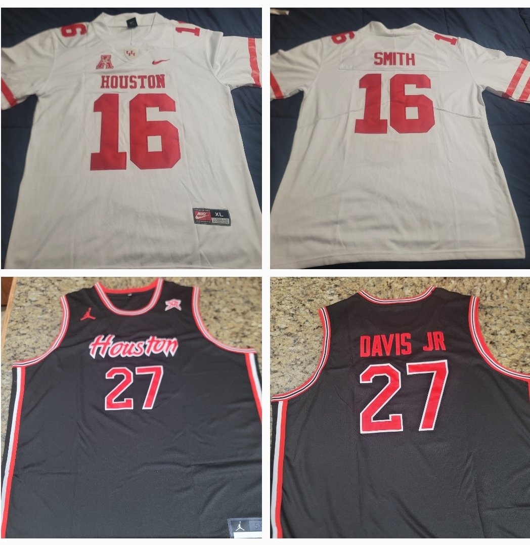 Look at the Houston Cougars jerseys we did. We are just getting started because we have a few athletes from the Baton Rouge area that are going to Houston.
