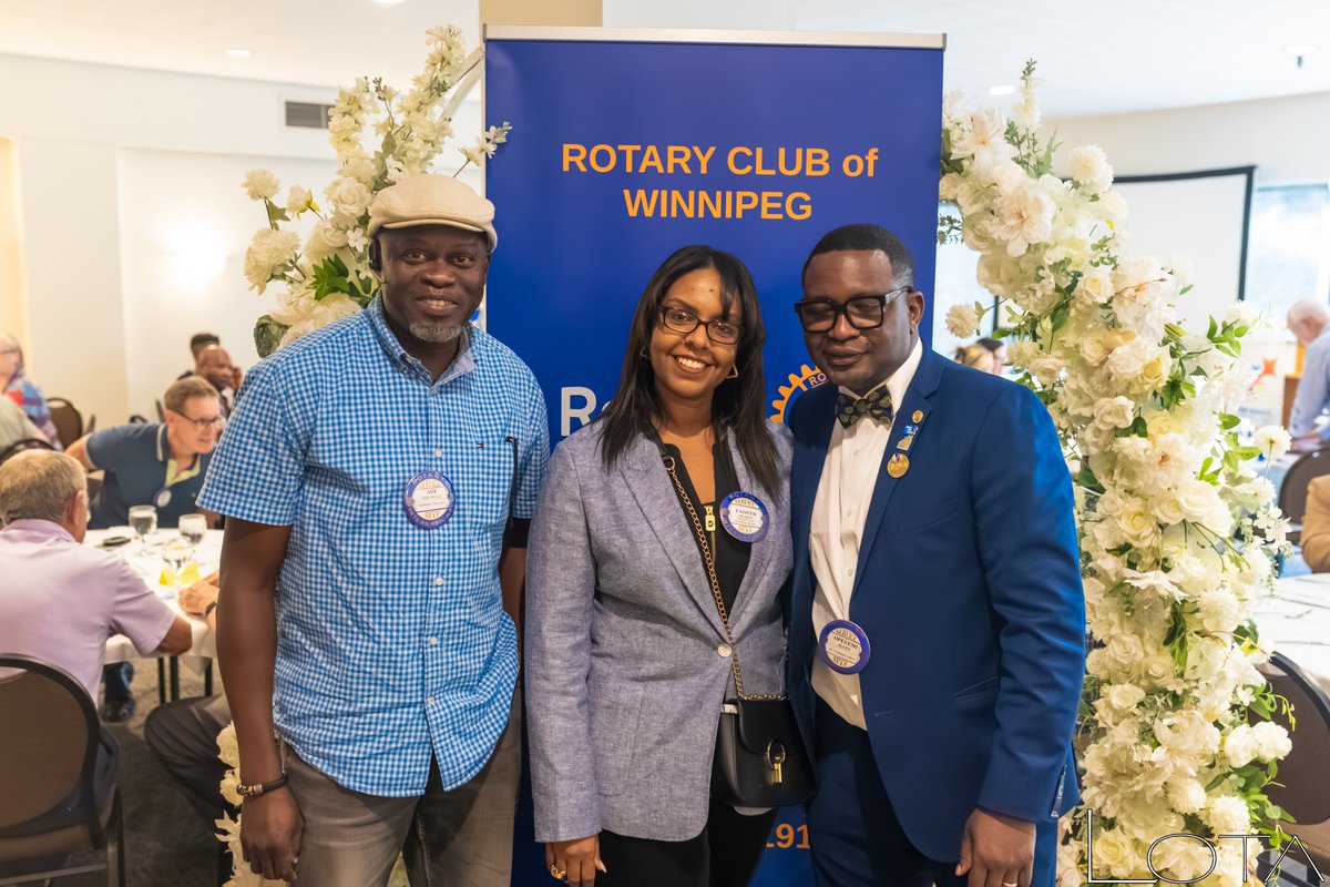 winnipeggolden's tweet photo. A historic night! 🎉 On July 2, 2025, @opeallen Rotarian Ope allen, PHF, was installed as President of @RotaryWinnipeg  the first Rotary Club outside the U.S.🌍
Bold plans ahead: peace, youth, mental health, clean water &amp; more. Join us! 💙watch recap  https://t.co/mpIK2M7jyy https://t.co/vWtpJTTaof