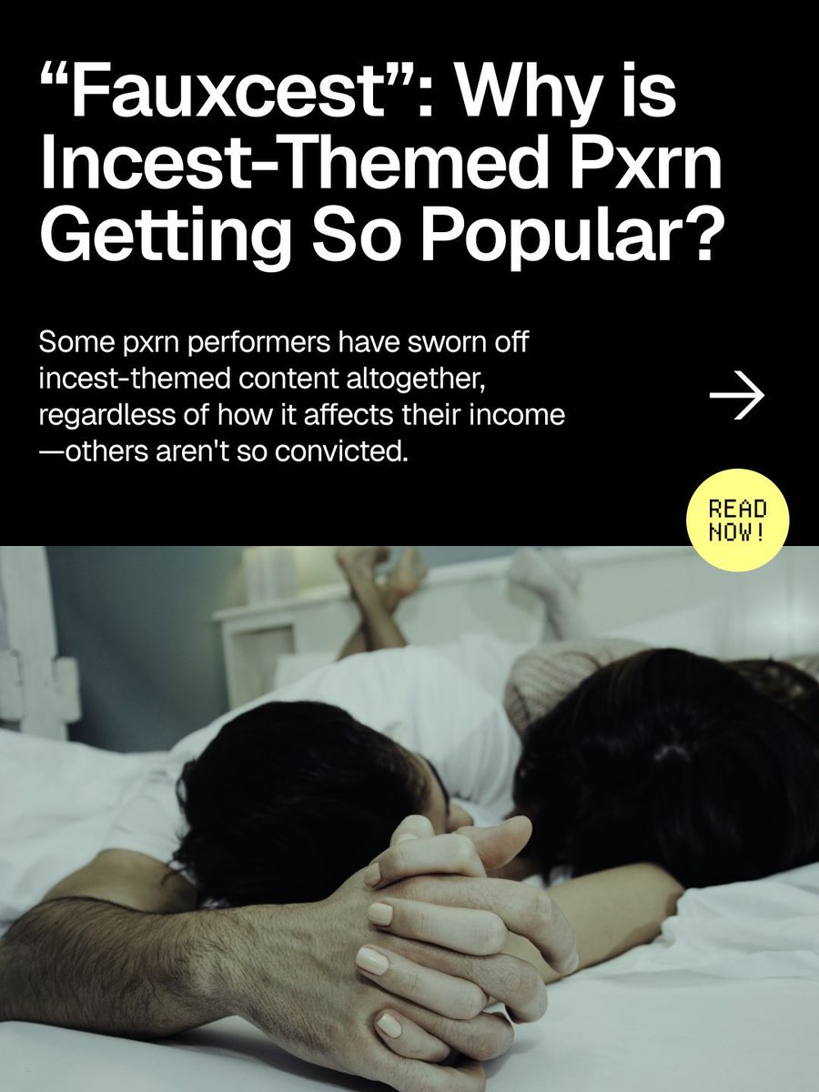 FightTheNewDrug's tweet image. One report cites a 178% increase in what is referred to as "family roleplay porn."
One former performer who repeatedly filmed incest scenes stated, "I don’t want some kid seeing me on film coaxing my ‘stepbrother’ into f—ing me and that kid thinking it’s okay to do that to his…