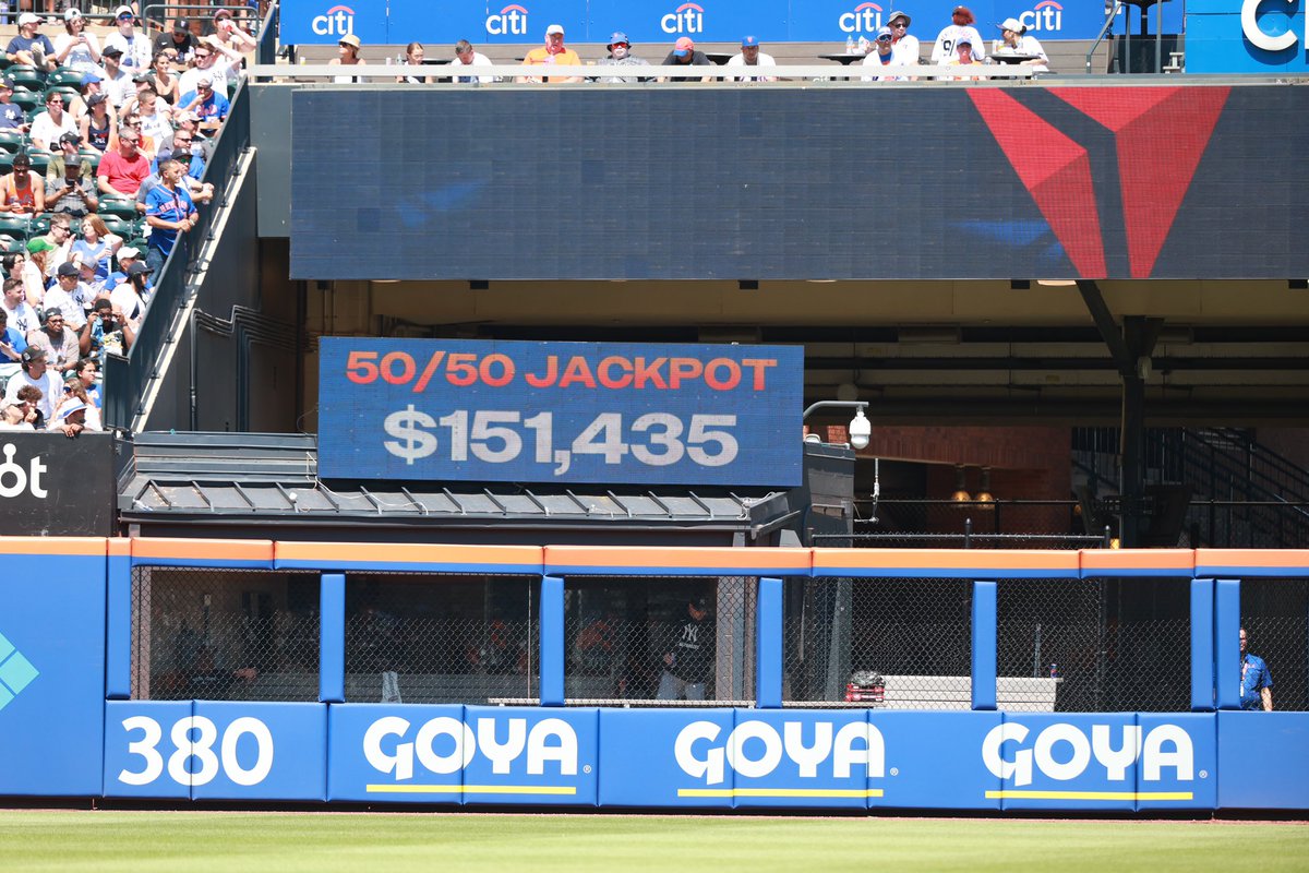 UPDATE: Our biggest 50/50 raffle jackpot ever is STILL growing! 🤯

You do not want to miss this!

Tickets &amp; Official Rules 👉 Mets.com/5050